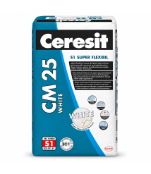 Adeziv super flexibil alb Ceresit CM 25 C2TE S1, 25 kg